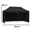 Rychlorozkládací zahradní stan 3 × 6 m – Profi cateringový pavilon, černá