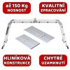 7v1 Multifunkční hliníkový žebřík 4x3 PROFI + ZDARMA 2x PODLÁŽKA