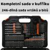 Maxi sada vrtáků a bitů v kufříku - do dřeva, kovu a betonu