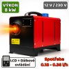 Mobilní naftové nezávislé topení 8 kW, 12 V / 230 V s LCD a dálkovým ovládáním