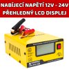 Microprocesorová univerzální nabíječka autobaterií POWERMAT - 12V-24V, LCD Displej