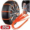 Protiskluzové sněhové řetězy/pásky na auto - 20 KUSŮ - Univerzální, opakovaně použitelné
