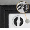Ocelový trezor s elektronickým zámkem a nouzovým klíčem