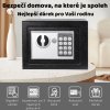 Domácí a kancelářský bezpečnostní sejf – spolehlivý ocelový trezor s elektronickým zámkem i klíčem