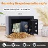 Ocelový trezor s elektronickým zámkem a nouzovým klíčem