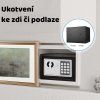 Ocelový trezor s elektronickým zámkem a nouzovým klíčem