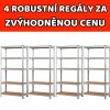 Výhodná akce: 4x Regál MaxStore Duo