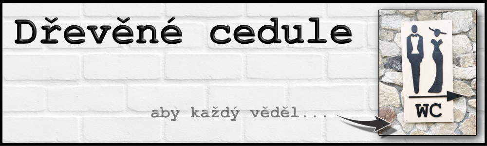 Dřevěná cedule WC