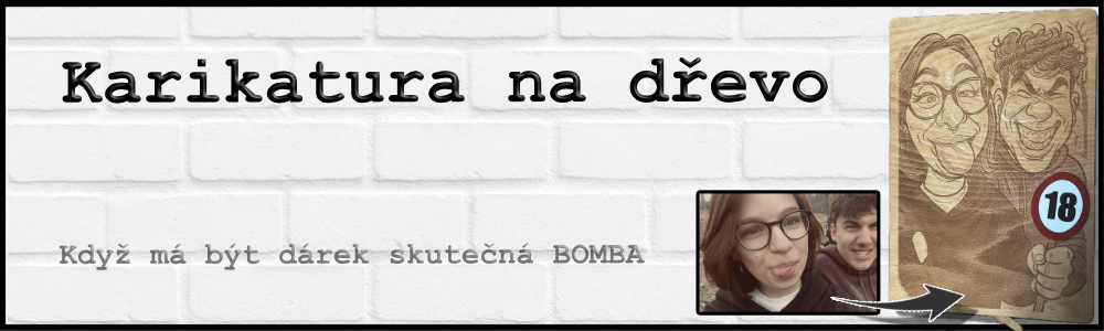 Karikatura na dřevě