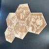Dřevěná magnetka s vlastní fotkou – hexagon