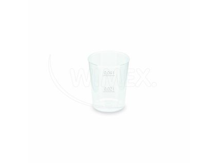 Pohárik vratný (PP) opakovane použiteľný Ø43mm 2cl/4cl [50 ks]