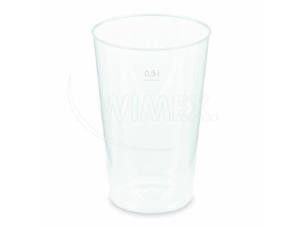 Pohár vratný (PP) opakovane použiteľný Ø91mm 0,5L [30 ks]