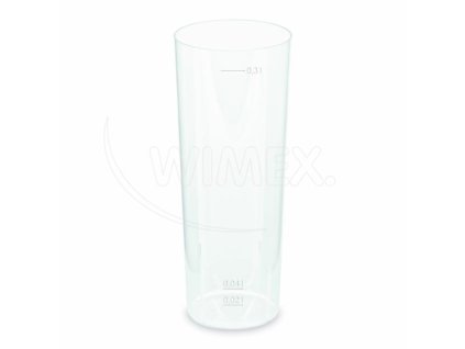 Pohár vratný (PP) opakovane použiteľný Longdrink Ø59mm 2cl/4cl/0,3L [10 ks]