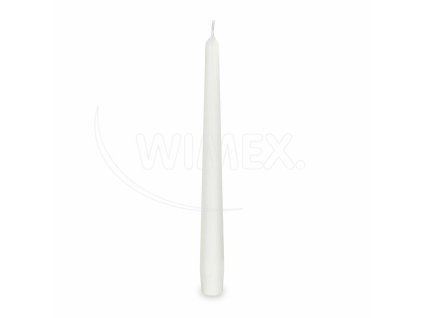 Sviečka kónická biela Ø23 x 245 mm [10 ks]