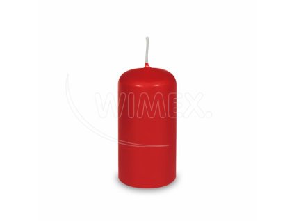Sviečka valcová červená Ø50 x 100 mm [4 ks]