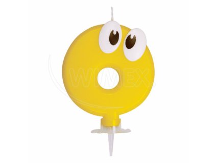 Číslová sviečka so stojančekom "0" 80mm [1 ks]