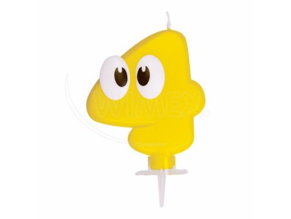 Číslová sviečka so stojančekom "4" 80mm [1 ks]