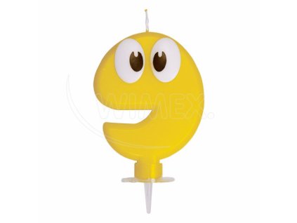 Číslová sviečka so stojančekom "9" 80mm [1 ks]