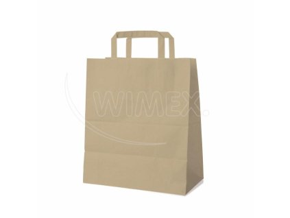 Papierová taška hnedá 26+14 x 32 cm [250 ks]