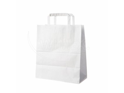 Papierová taška (FSC Mix) biela 26+14 x 32 cm [50 ks]