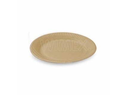 Papierový tanier (FSC Mix) nepremastiteľný kraft Ø18cm [100 ks]