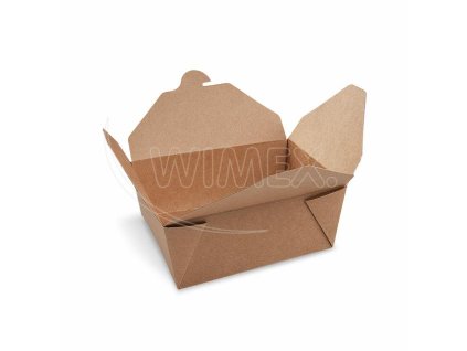 Food box (PAP/PE) nepremastiteľný kraft `M` 150 x 120 x 65 mm 1300ml [50 ks]