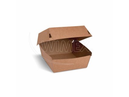 Burger box (PAP) kraft 115 x 115 x 78 mm [100 ks]