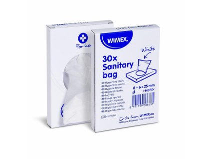 Hygienické vrecko (HDPE) biele 8+6 x 25 cm [30 ks]