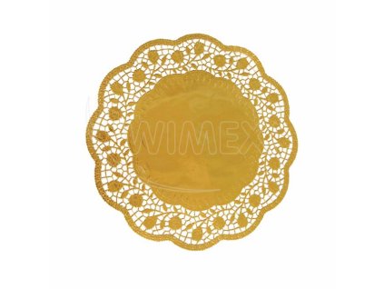Dekoračná krajka (PAP/ALU) okrúhla zlatá Ø30cm [4 ks]