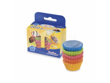 Cukrárenský košíček (PAP) farebný mix Ø25 x 18 mm [200 ks]