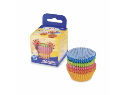 Cukrárenský košíček (PAP) farebný mix Ø35 x 20 mm [100 ks]
