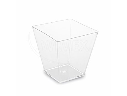 Fingerfood pohárik (PS) hranatý číry 59 x 59 x 54 mm 100ml [50 ks]