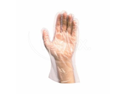 Rukavica (LDPE) jednorázová transparentná `L` [100 ks]