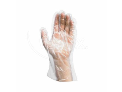 Rukavica (HDPE) jednorázová transparentná `L` v boxe [100 ks]