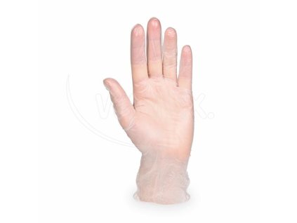 Rukavica (Vinyl) nepúdrovaná transparentná `L` [100 ks]