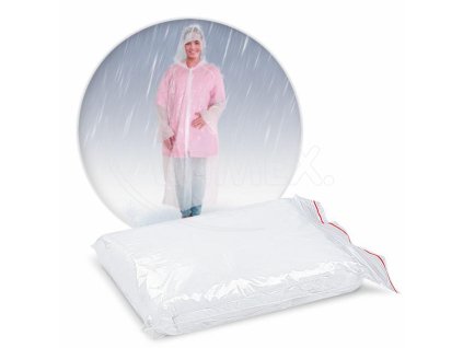 Plášť pre návštevy / Pláštenka (LDPE) s kapucou [10 ks]