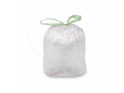 Vrecko do koša (HDPE) zaťahovacie biele 63 x 73 cm 60L `L` [10 ks]