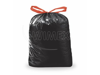 Vrece na odpadky (LDPE) zaťahovacie čierne 70 x 100 cm 120L [25 ks]