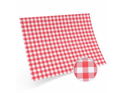 Papierové prestieranie s ražbou Karo červené 40 x 30 cm [200 ks]