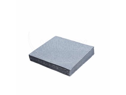 Obrúsok (PAP FSC Mix) 3vrstvý strieborný 33 x 33 cm [20 ks]