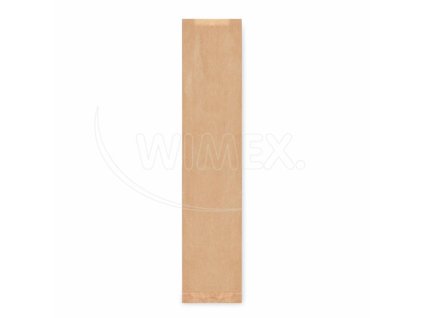 Papierové vrecko s bočným skladom hnedé 12+5 x 59 cm `Baguette` [1000 ks]