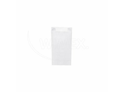Papierové vrecko s bočným skladom biele 10+5 x 22 cm `0,5kg` [1000 ks]