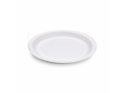 Papierový tanier (FSC Mix) extra-pevný biely Ø23cm [100 ks]