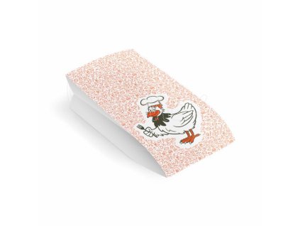 Papierové vrecko (PAP/PE) 2vrstvé nepremastiteľné na kurča 13+8 x 28 cm `1/1` [100 ks]