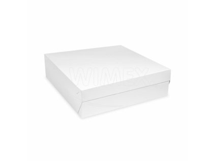 Krabica na tortu (PAP) biela 28 x 28 x 10 cm [50 ks]
