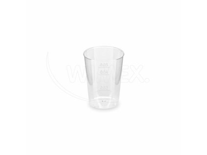 Pohárik kryštál (PS) Ø44mm 2cl/4cl/5cl [40 ks]