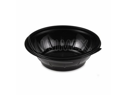 Šalátová miska (rPET) čierna Ø176mm 500ml [50 ks]