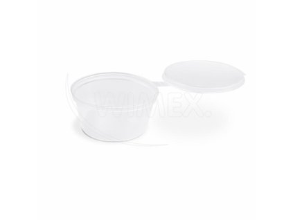 Dressingová miska (PP)  s viečkom priehľadná Ø70mm 80ml [50 ks]