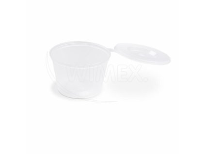 Dressingová miska (PP)  s viečkom priehľadná Ø70mm 120ml [50 ks]