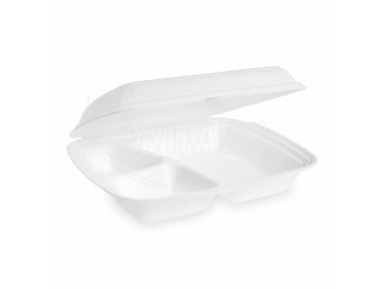 Menu box (XPS) 3dielny biely 241 x 207 x 69 mm 570ml [125 ks]